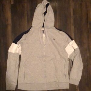 Lacoste men’s zip up sweater large